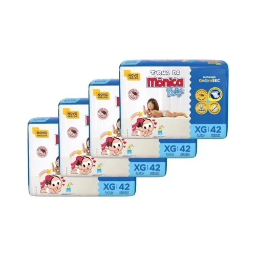 Fralda Turma da Mônica Tamanho XG 168 unidade