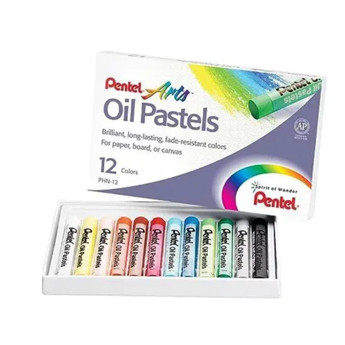 Giz Pastel Oleoso Pentel Arts 12 Cores