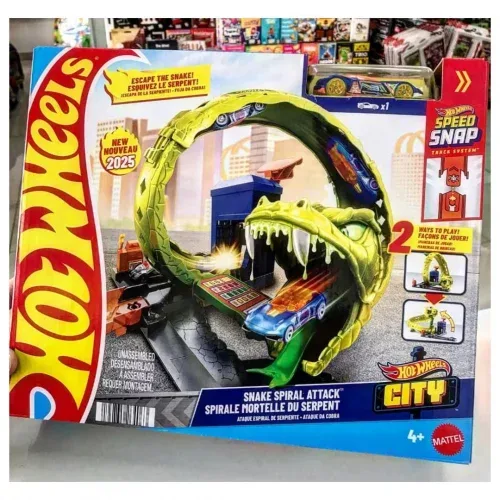 Hot Wheels City Pista de Brinquedo Ataque de cobra para crianças a partir de 4 anos