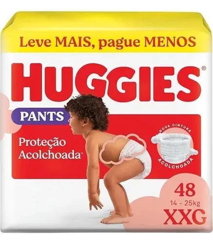 Huggies Fralda Pants Roupinha Proteção Acolchoada XXG - 48 Un