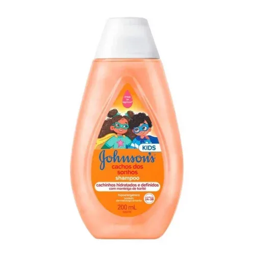 Johnson's Baby Shampoo Infantil Para Cabelos Cacheados Cachos Dos Sonhos, 200ml