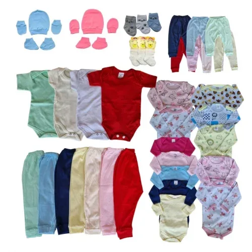 Kit 18 Peças - Enxoval Completo Bebê, Algodão, Recém-nascido, Maternidade