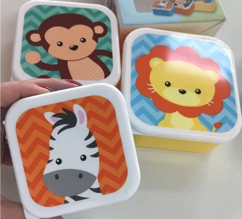Kit 3 Potinhos Animais Multicor Buba