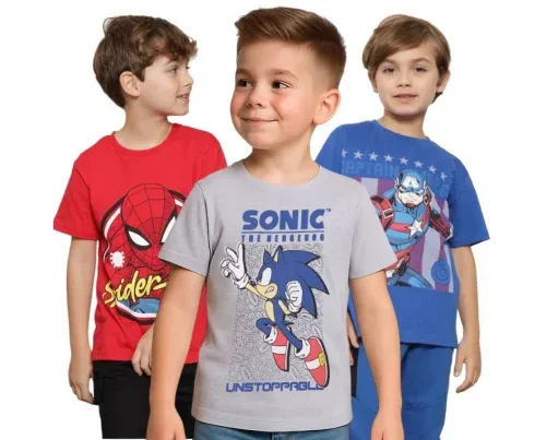 Kit 5 Camisetas Sortidas (Tam. 2 ao 8)