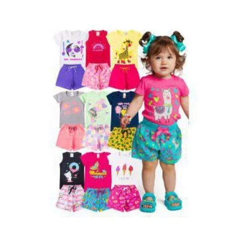 Kit 5 Conjuntos Menina Verão