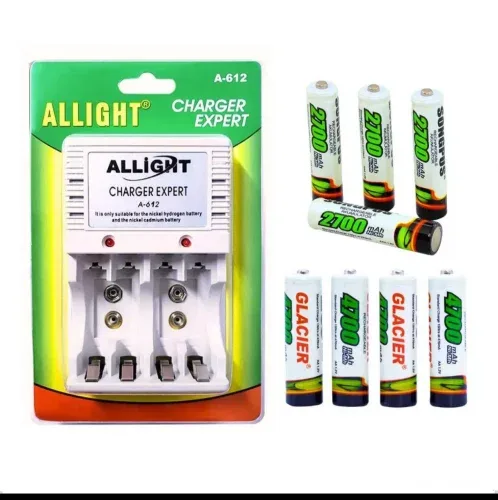 Kit 8 Pilhas Recarregáveis Aa/aaa+ Carregador Rápido Bivolt