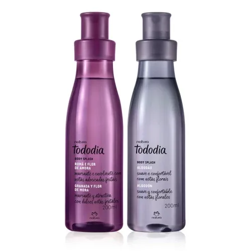 Kit Body Splash Tododia Algodão e Romã e Flor de Amora (2 produtos) Kit Body Splash Tododia Algodão e Romã e Flor de Amora (2 produtos)