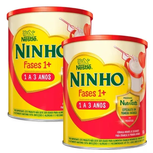 Kit Fórmula Infantil Ninho Fases 1+ 800g com 2 Unidades
