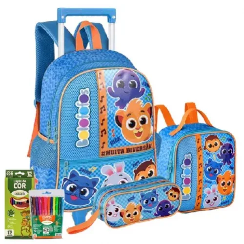 Kit Mochila Escolar Infantil Youtubers Bolofofos Lançamento