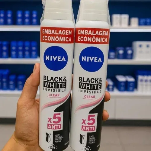 Kit Nivea 2 Unidades Desodorante Aerossol Black & White Clear 150ml