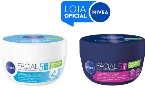 KIT NIVEA Hidratante Facial Nutritivo 100g + Hidratante Facial Noturno 100g