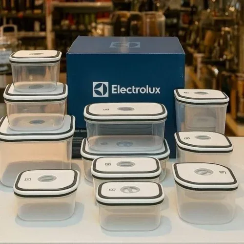 Kit Potes Herméticos Plásticos Cinza 12 Unidades Electrolux