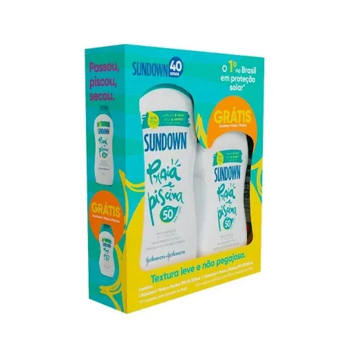 Kit Protetor Solar Corporal Sundown FPS 50 Praia e Piscina 200ml + 100ml