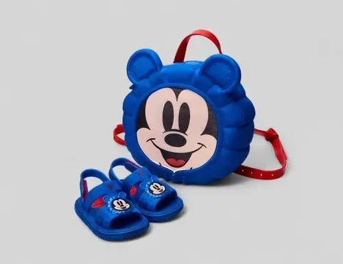 Kit Sandália Grendene Kids Disney Puff Bag Tam 19 ao 24