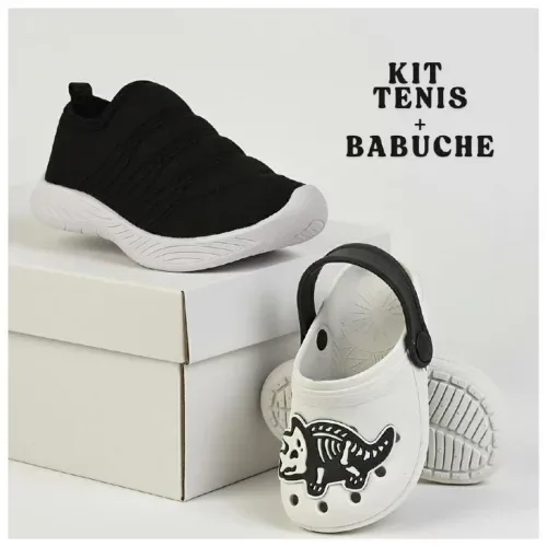 Kit Tênis Infantil Masculino Escolar + Babuche Menino