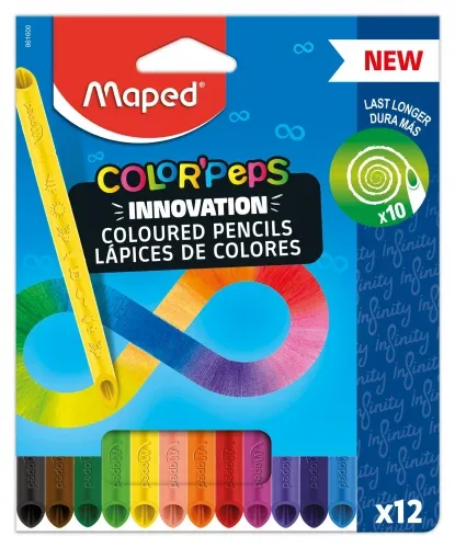 Lápis de Cor Color Peps Infinity, 12 Cores