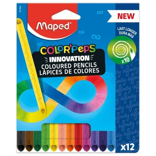 Lápis de Cor Color Peps Infinity, 12 Cores