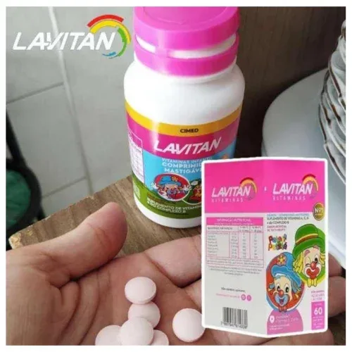 LAVITAN Vitamina Infantil Mastigável Tutti Frutti Rosa Lavitan 60 Cápsulas