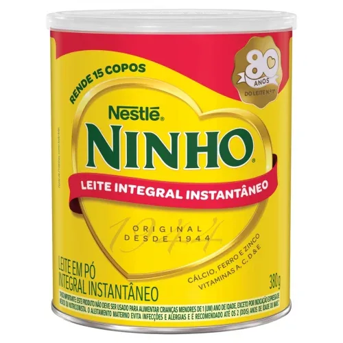 Leite Pó Instantâneo Integral Ninho Lata 380g