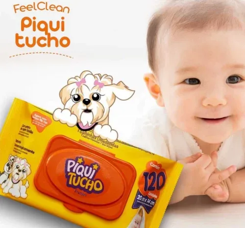 Lenço Umedecido Piquitucho Premium 120 unidades