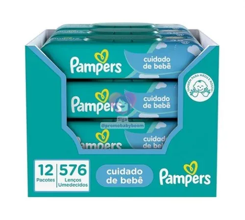 Lenços Umedecidos Pampers Cuidado de bebê, 576 Unidades