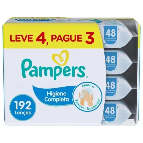Lenços Umedecidos Pampers Higiene Completa192 Unidades