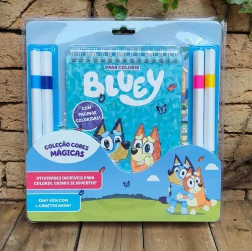 Livro Colorir Coleção Cores Mágicas Bluey