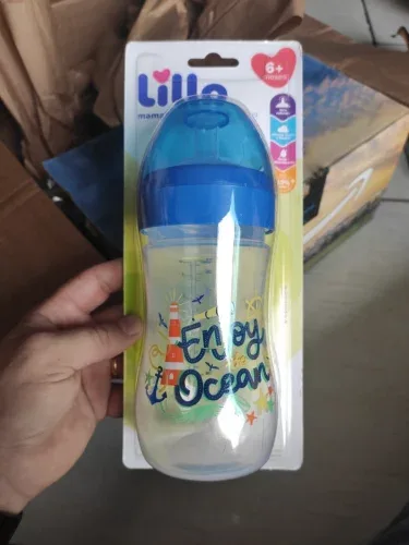 Mamadeira Lillo Super Evolution Divertida 6M+ 300Ml Azul -