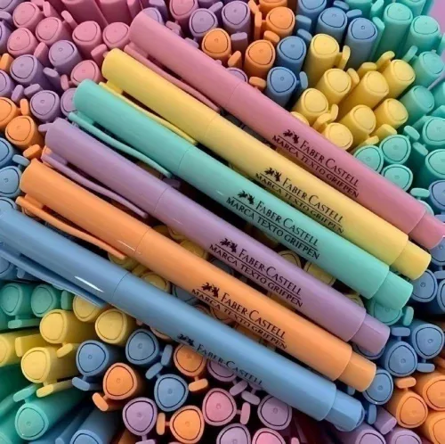 Marca Texto Grifpen Estojo 6 Unidades, Faber-Castell, Multicor