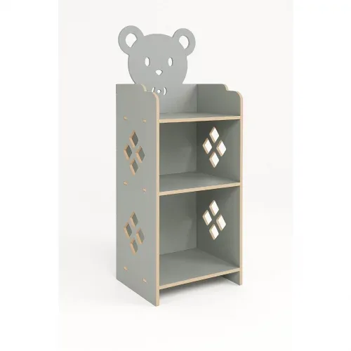 Mesa de Cabeceira Infantil Prateleira Organizador MDF Urso Brinquedoteca Quarto Kids Fácil Montagem
