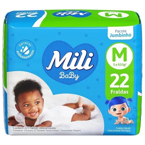 Mili Fralda Ultra Seca Jumbinho M 22 Un