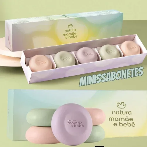 Minissabonetes em Barra Sortidos Mamãe e Bebê (5 unidades)
