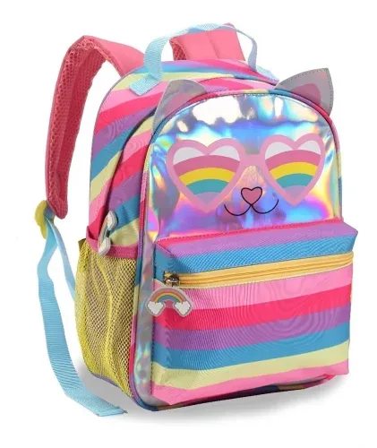 Mochila de Costa Infantil Gatinha Cor Rosa