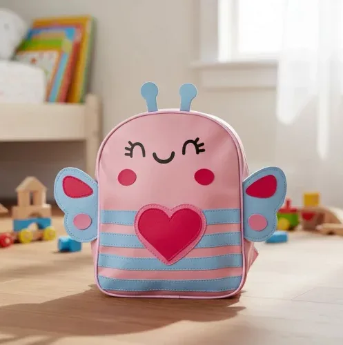 Mochila de Costas Infantil Dia Dia Passear Rosa Borboleta