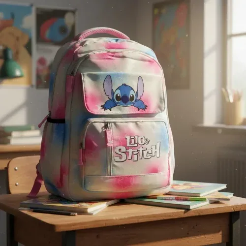 Mochila Escolar Stitch Costas Grande Volta As Aulas