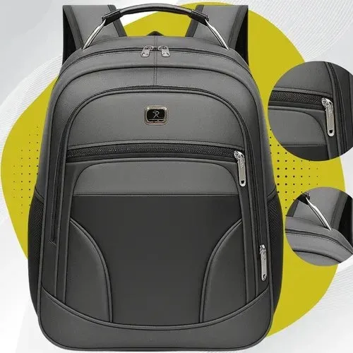 Mochila Masculina Feminina Alça Reforçada Faculdade Grande Escolar Viagem Executiva Anne Cinza