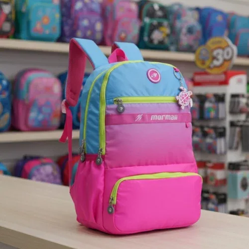 Mochila Mormaii Casual Bolso Porta Notebook 20L Feminina - Azul+Rosa