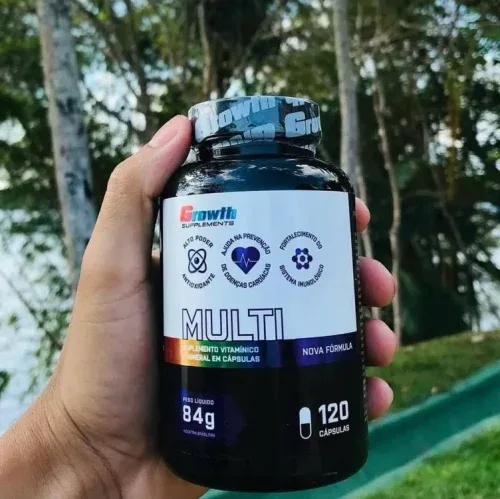 💎 Multivitamínico 120 Cáps. Growth Supplements - Sabor Neutro (Nova Fórmula)