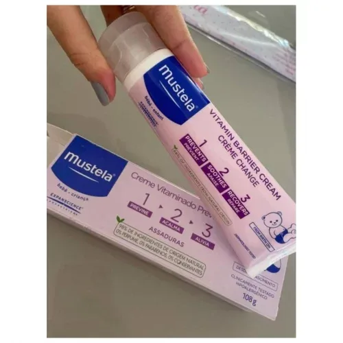 Mustela Creme Preventivo De Assaduras Vitaminado 1>2>3 108g - Pomada Antiassaduras Para Bebês Com Tripla Ação - 98% De Ingredientes De Origem Natural