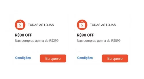 NOVOS CUPONS SHOPEE