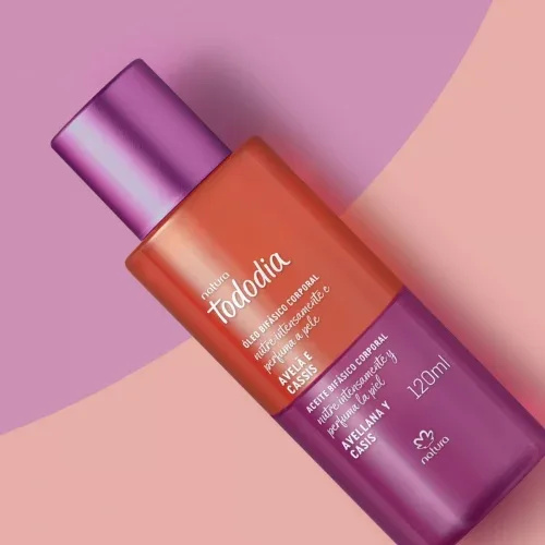 Óleo Bifásico Corporal Tododia Avelã e Cassis 120 ml