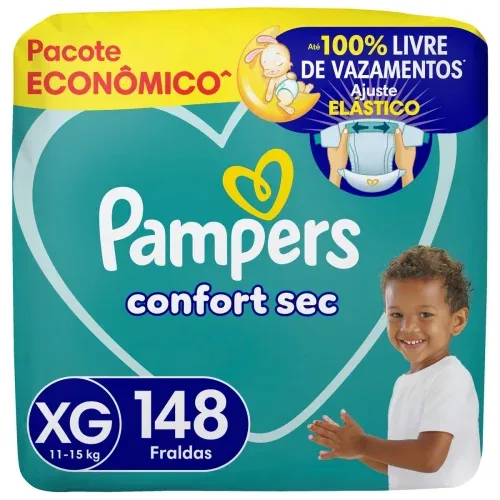 Pampers Fralda Confort Sec XG com 148 Unidades