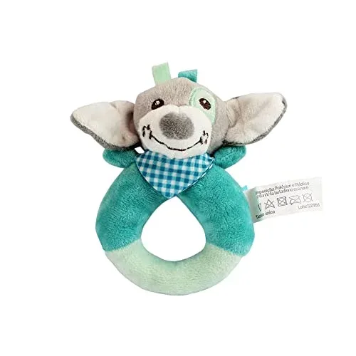 Pelucia Chocalho Oval Cachorrinho Azul
