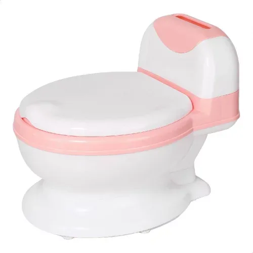 Penico Infantil OHANA BABY Troninho Privadinha Rosa Desfralde Divertido  Assento Ergonômico  Resistente até 50kg  Rosa