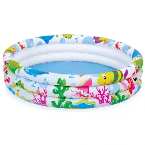 Piscina Infantil 3 Anéis 100L Inflável Para Bolinhas e Água 4 cm x 21 cm x 27 cm