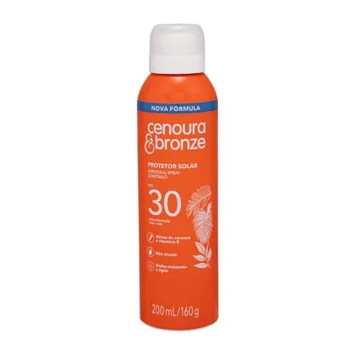 💎 Protetor Solar Aerossol Spray FPS 30 Cenoura & Bronze 200ml