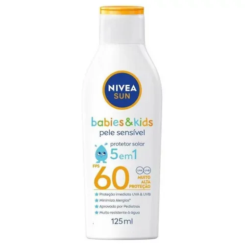 Protetor Solar Kids Nivea Sun Sensitive FPS60 com 125ml