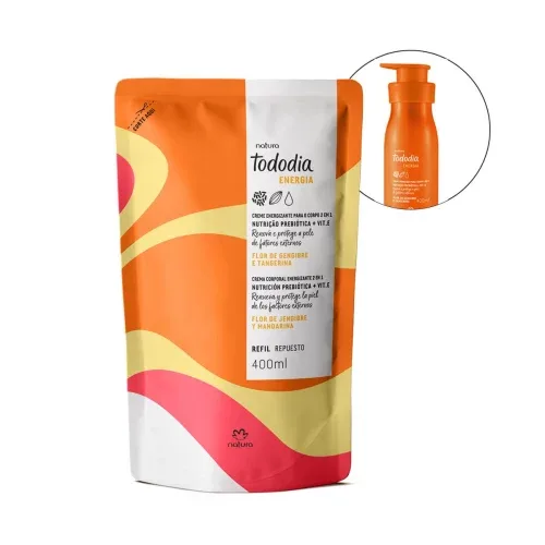 Refil Creme Energizante Corporal 2 em 1 Tododia Energia 400 ml
