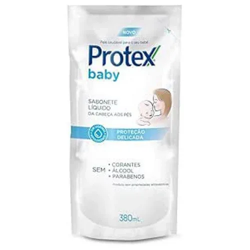 Refil Sabonete Líquido Bebê Protex Baby Delicate Care 380ml