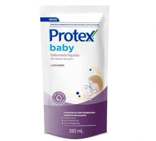 Refil Sabonete Líquido Bebê Protex Baby Lavanda 380ml